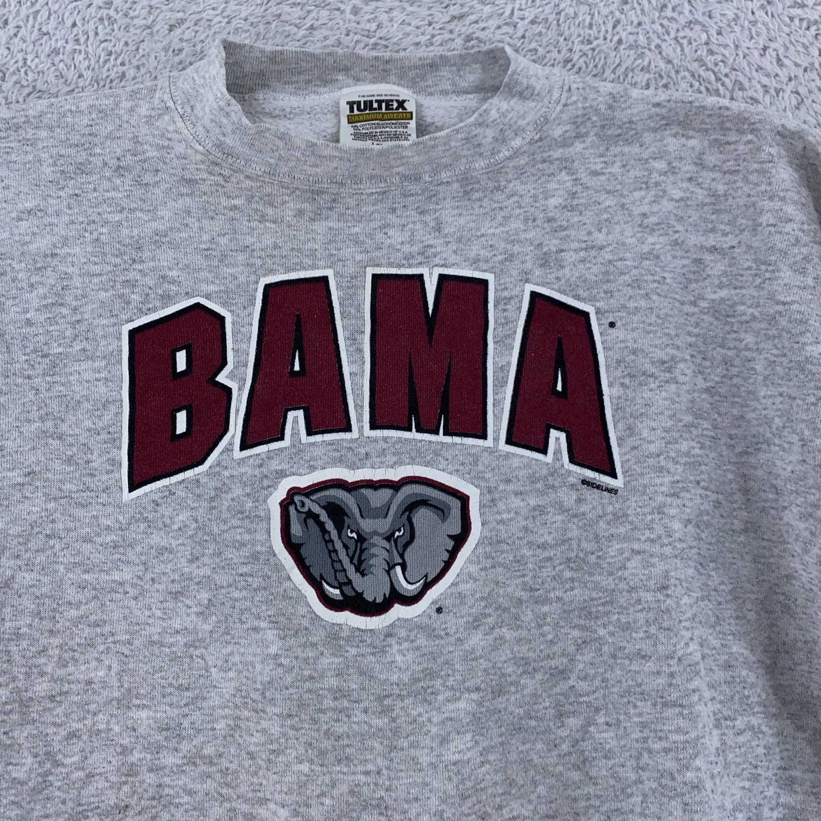 Vintage Alabama Crimson Tide Sweatshirt Mens Medium Ncaa Football Crewneck Bama